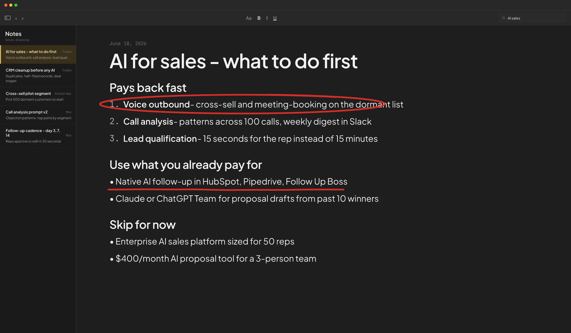 AI for Sales Teams: A Small B2B Playbook